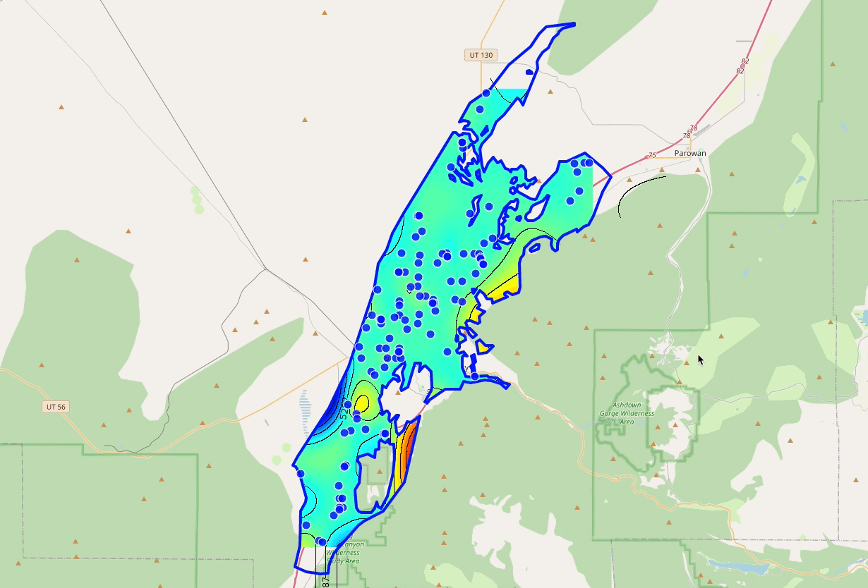 Cedar Valley, Utah Interpolation Results